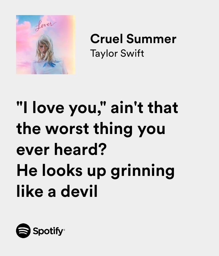 cruel summer lyrics