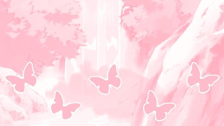 cute pink background landscape