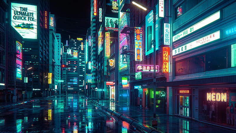 cyberpunk city wallpaper