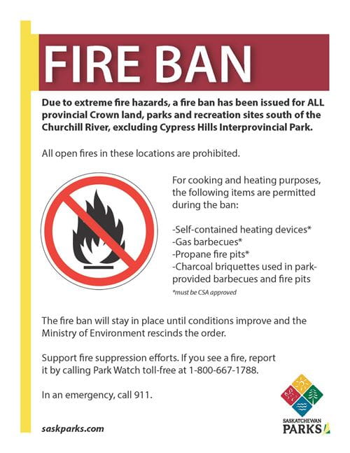 cypress hills fire ban