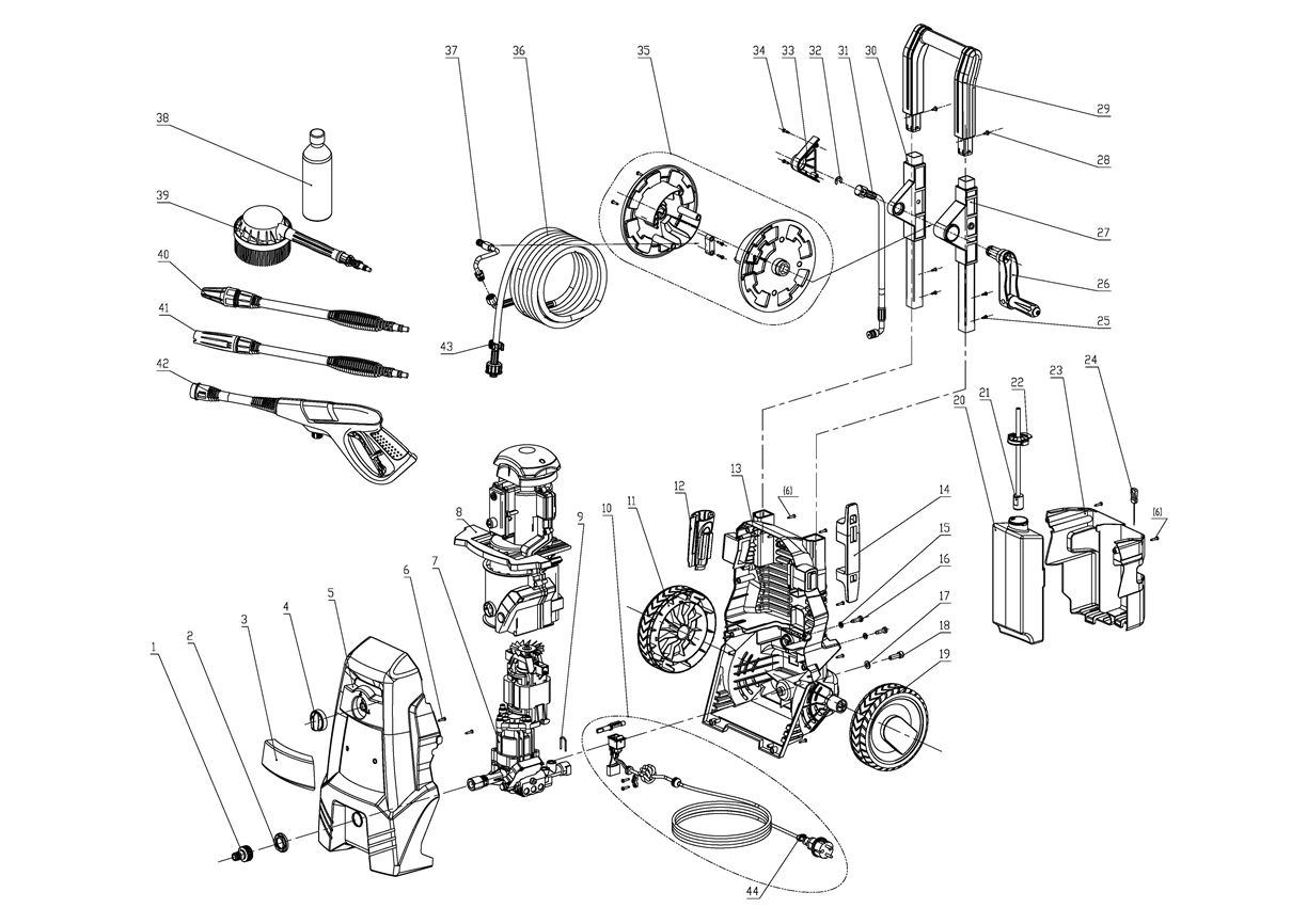 workzone pressure washer parts