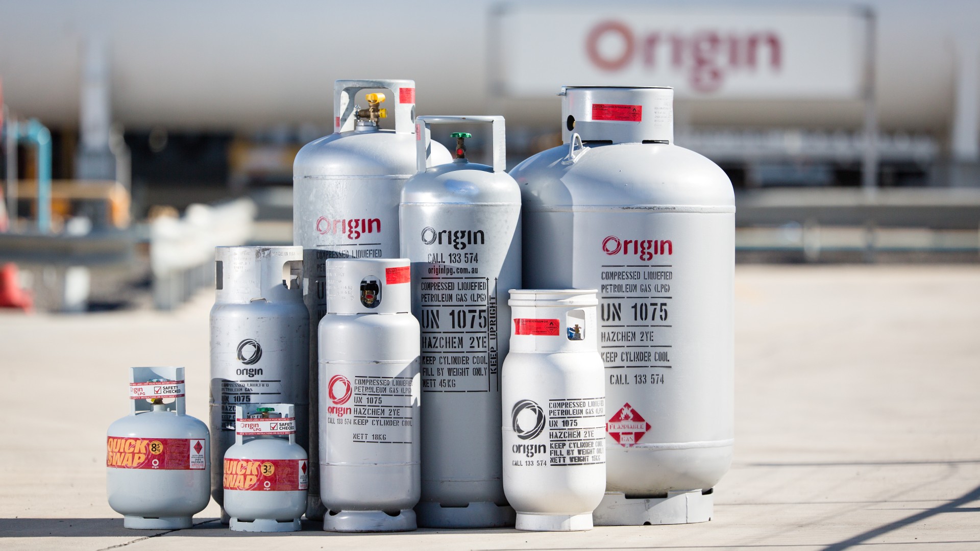 order origin gas bottle