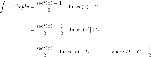 integral of tanx 3