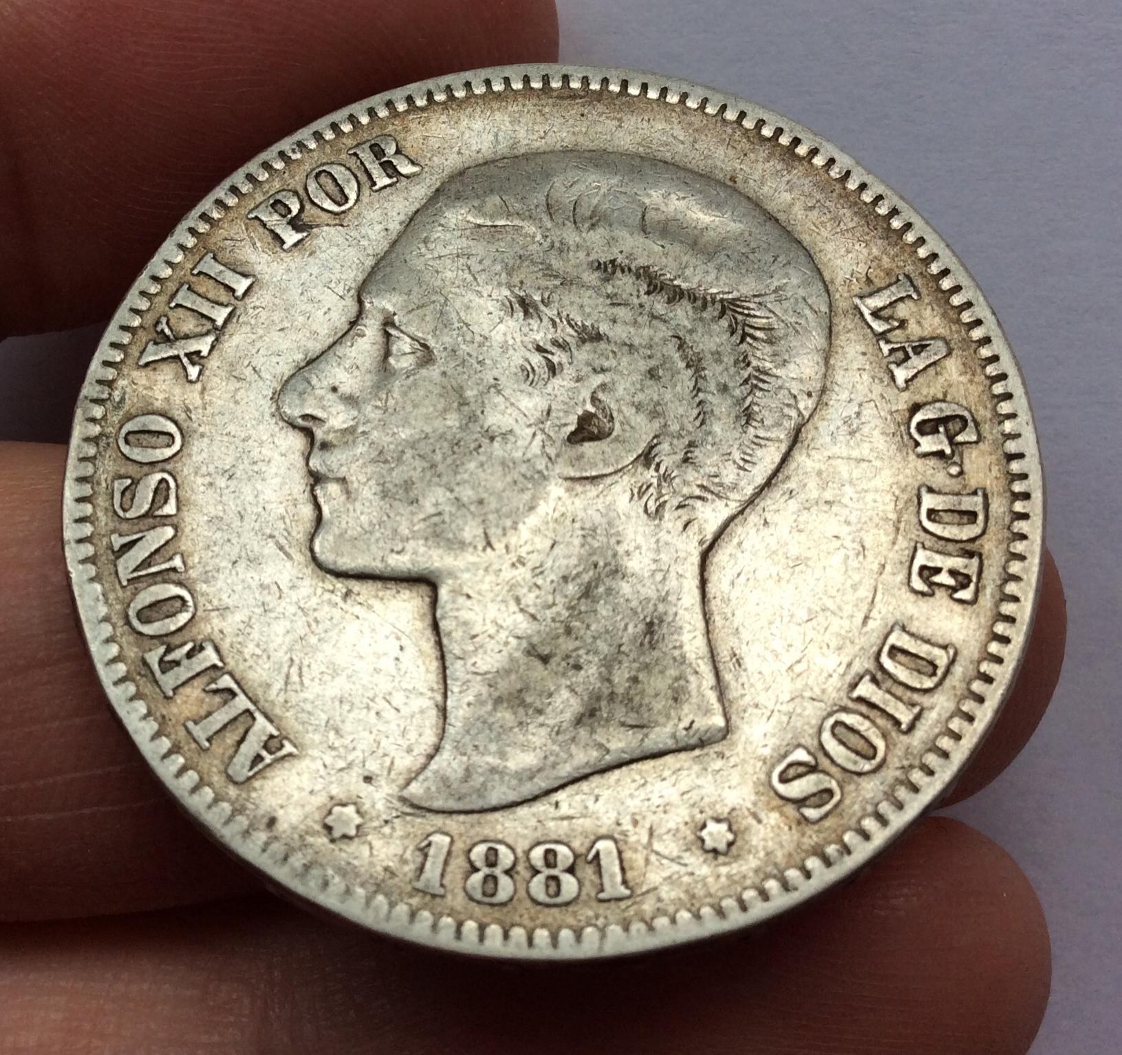 5 pesetas 1881