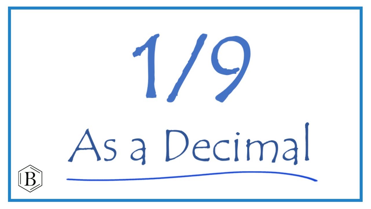 decimal of 1/9