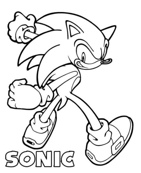 colouring pictures of sonic