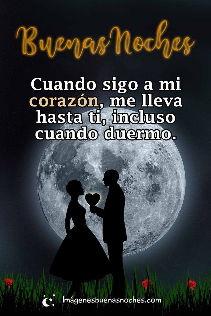 imagen con frase de buenas noches amor