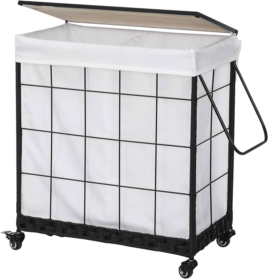 metal clothes hamper with lid