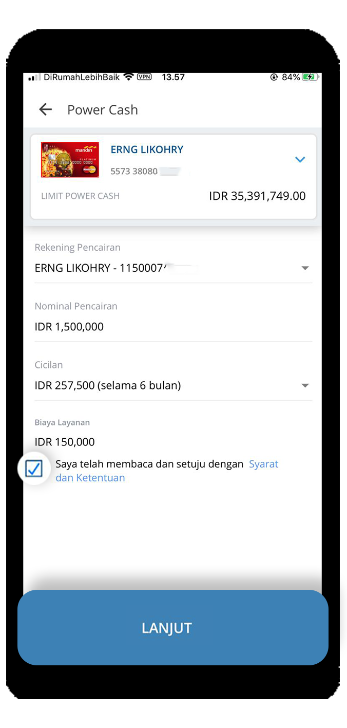 mandiri auto installment