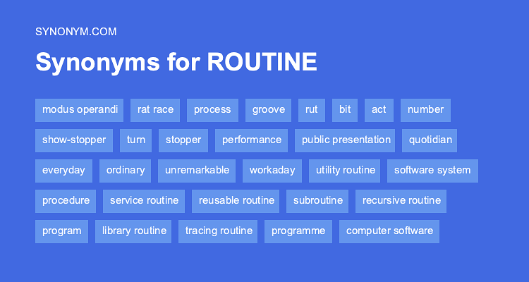 routine synonym