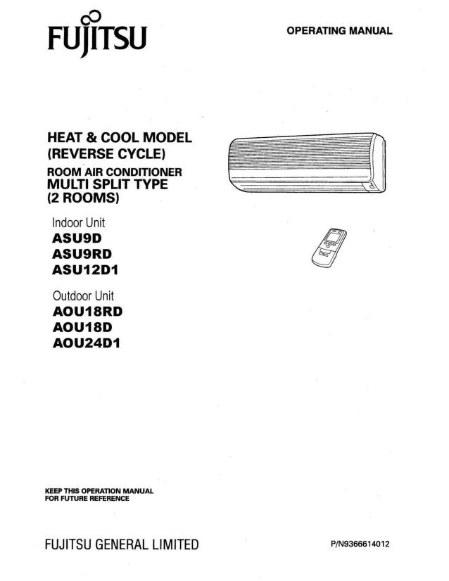 fujitsu air conditioner manual