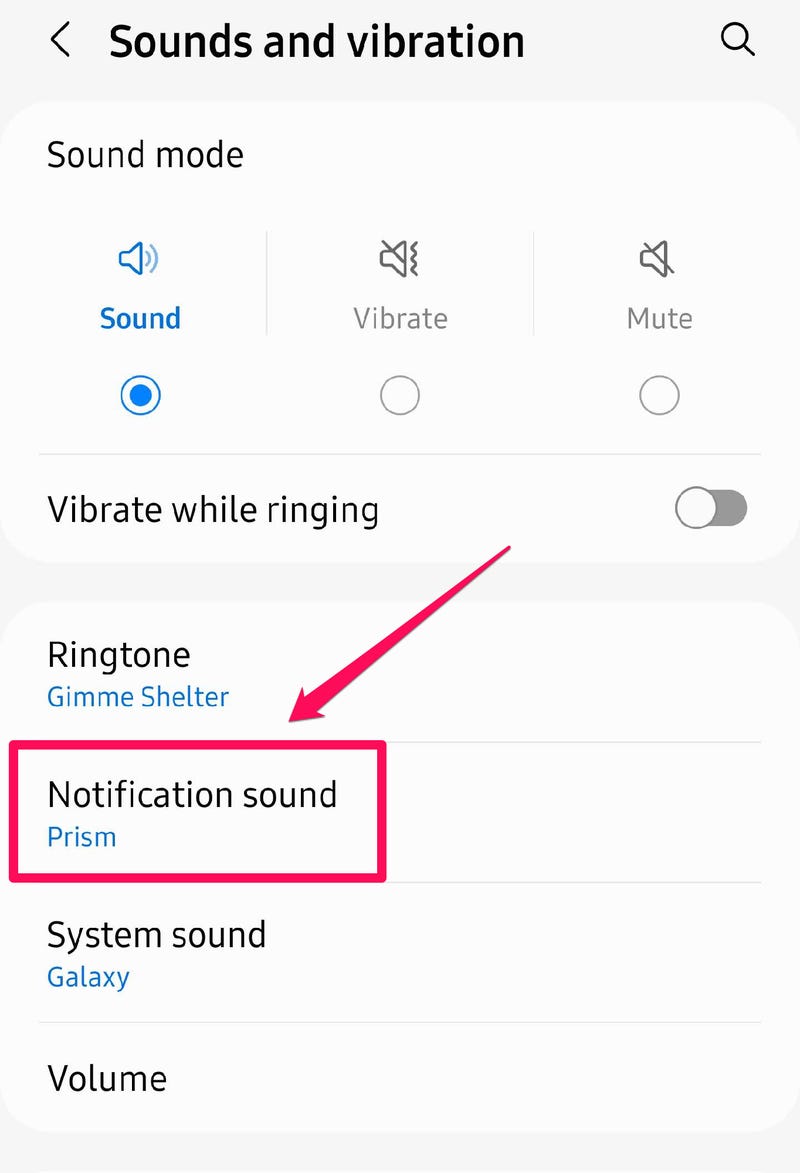 samsung notification sound