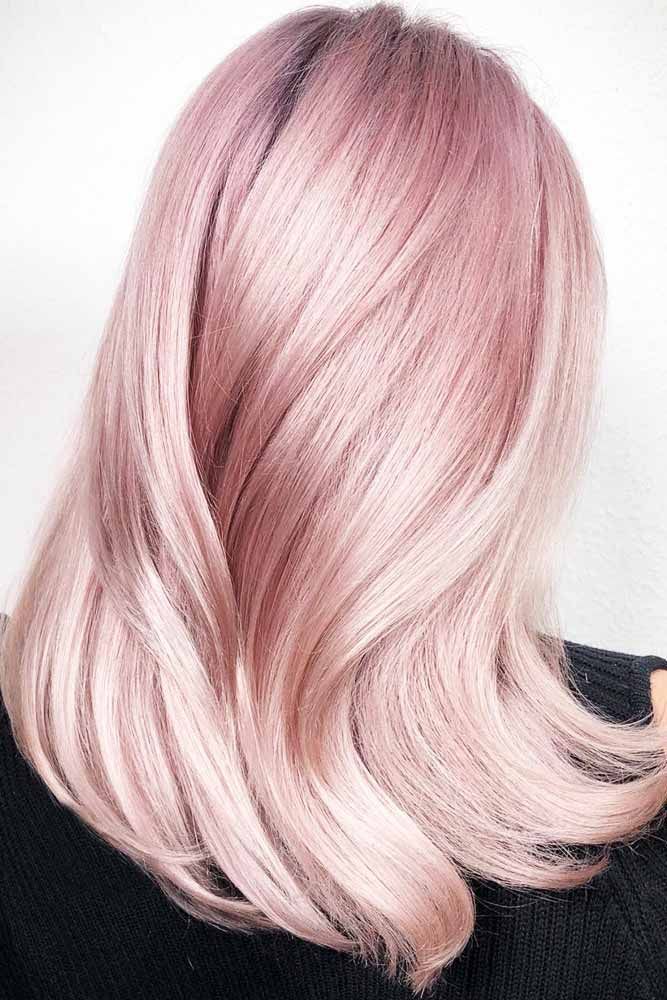 pale pink hairstyles