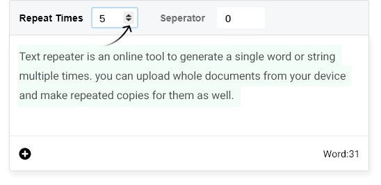 repeat text generator