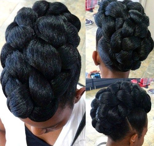 updos with natural black hair