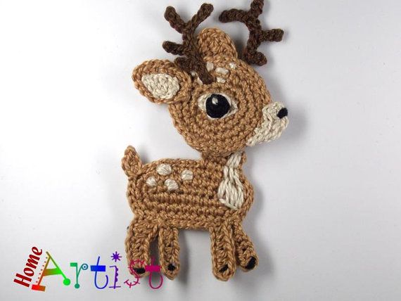 crochet deer applique pattern free