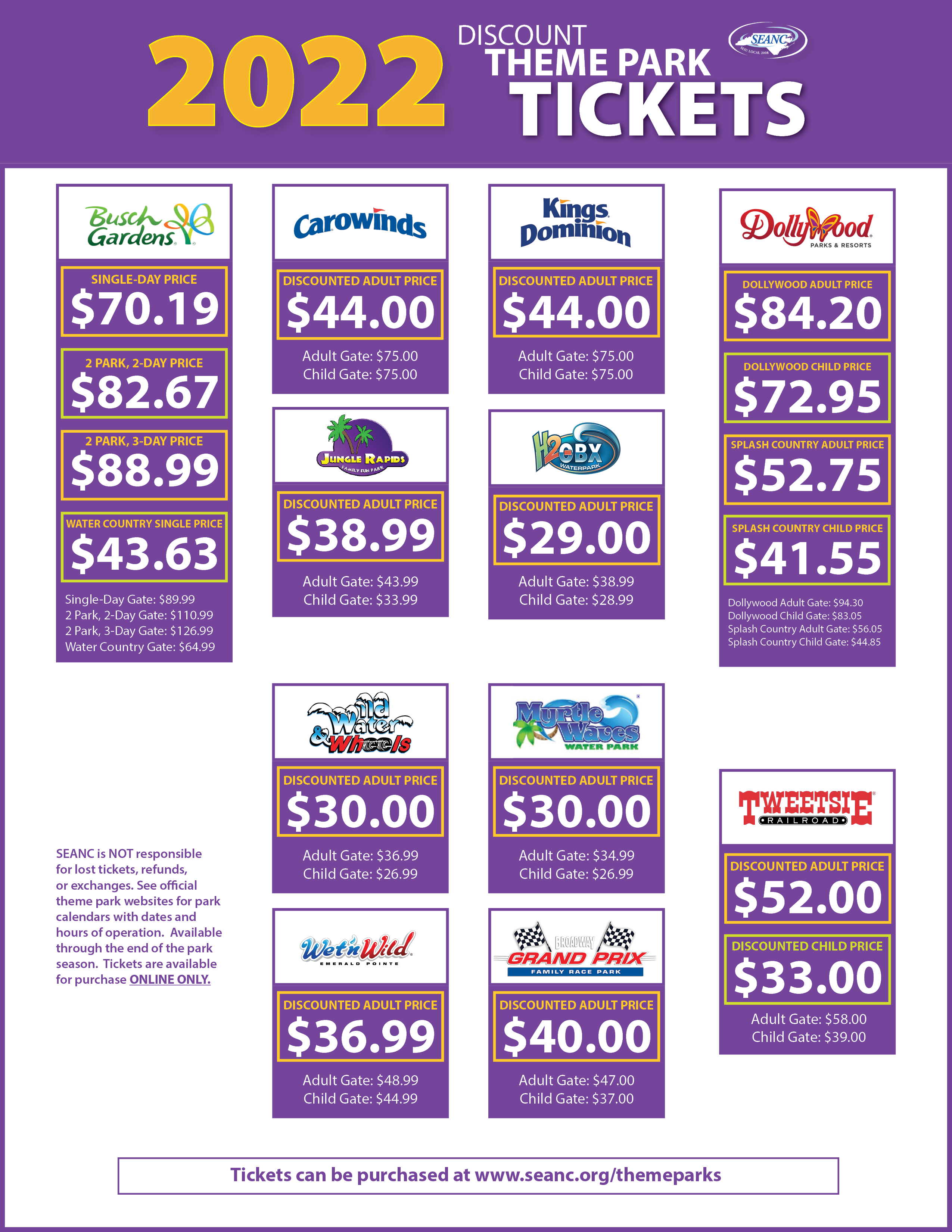 theme park ticket deals