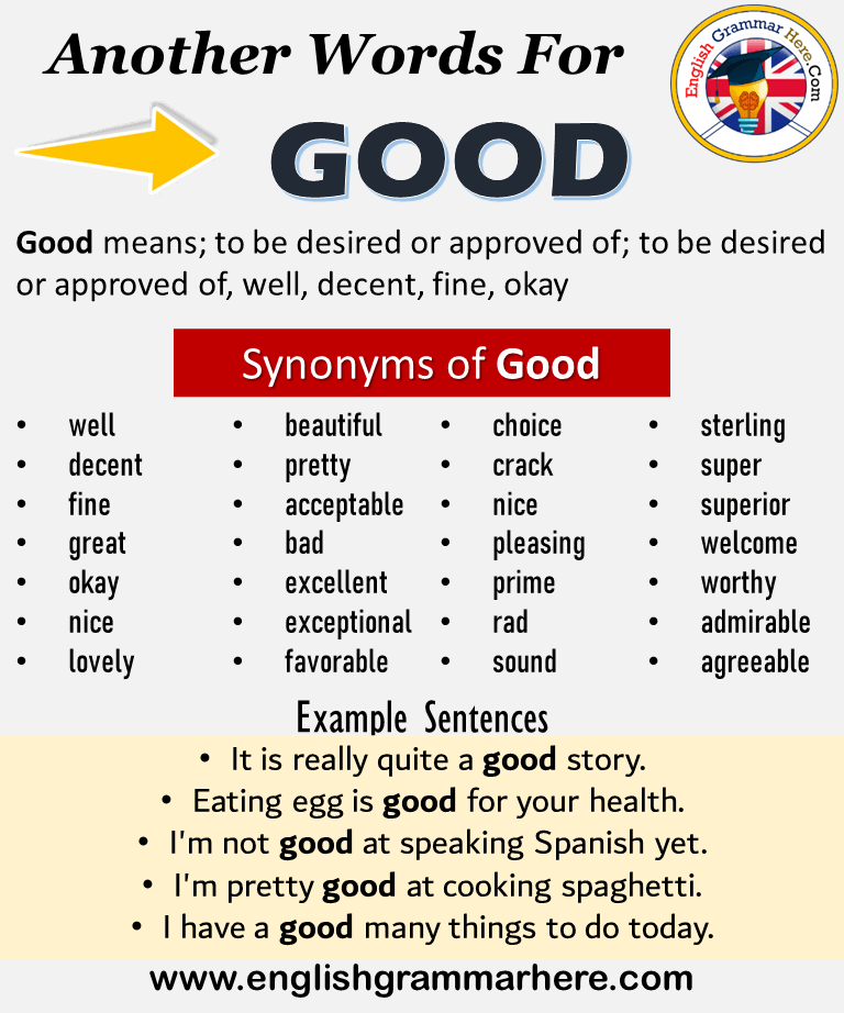 thesaurus of good