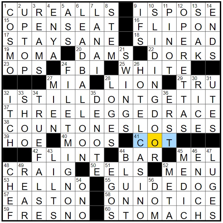 daintily odd crossword clue