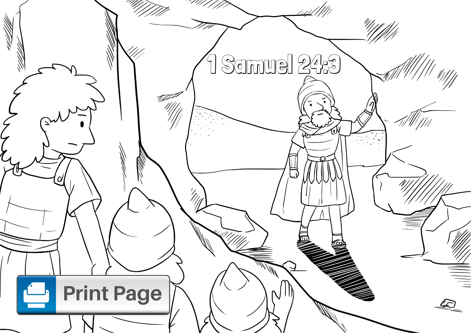 david and saul coloring page