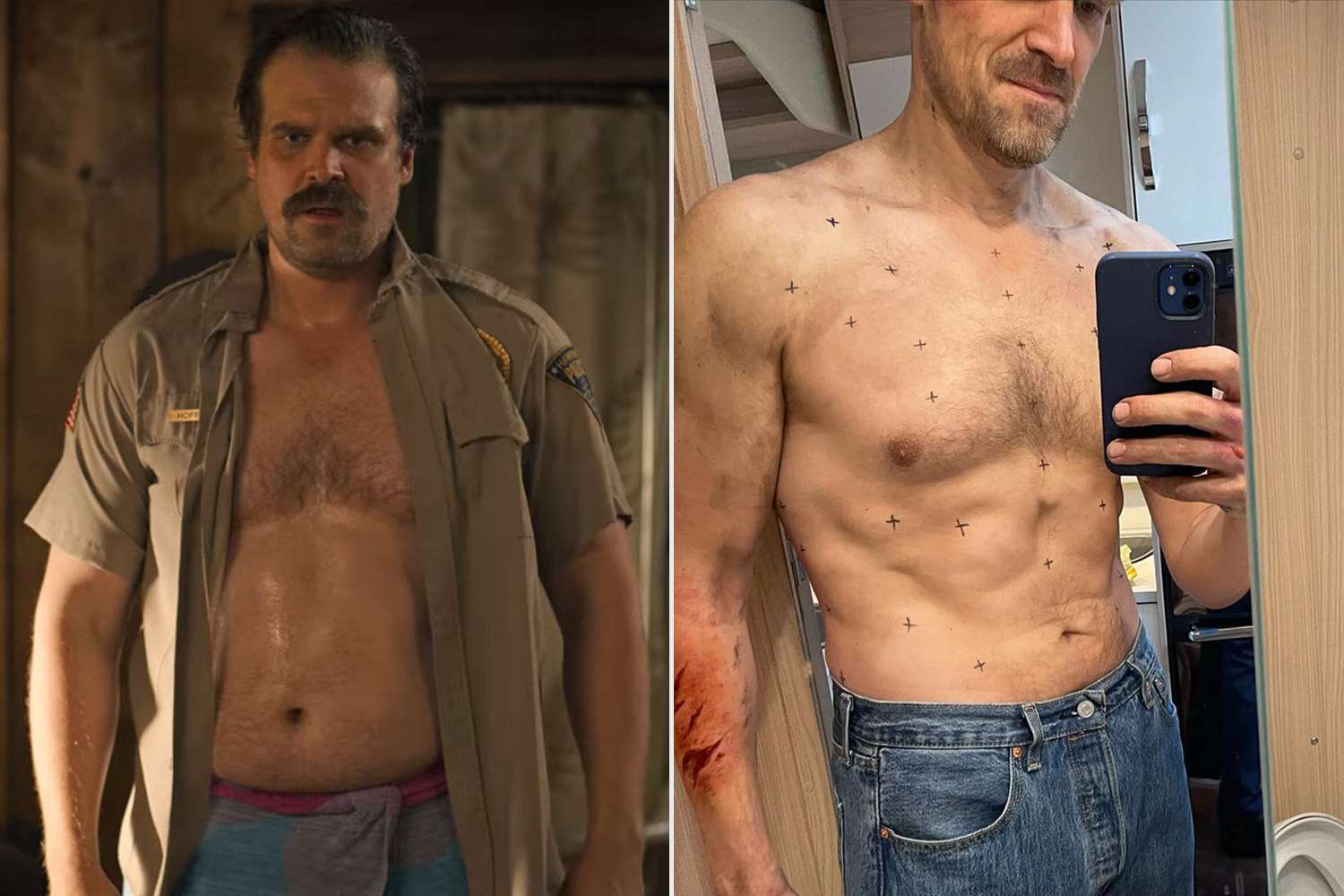 david harbour shirtless