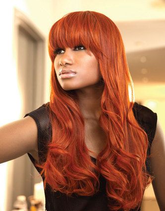 orange color hairstyles