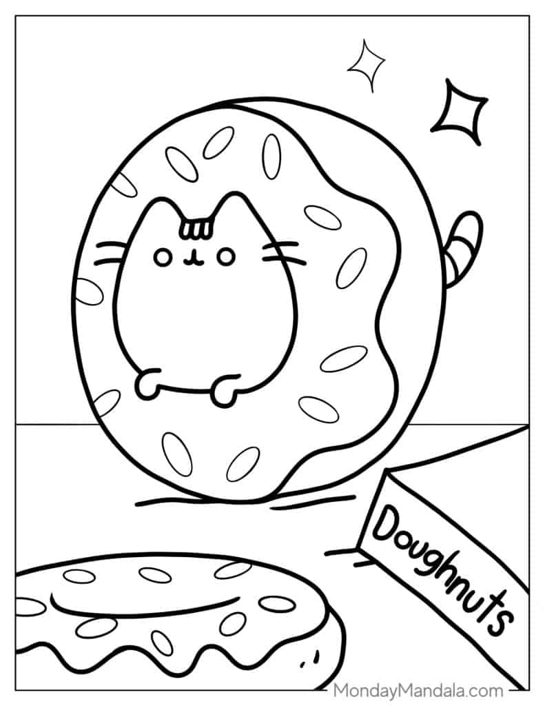 pusheen coloring pages