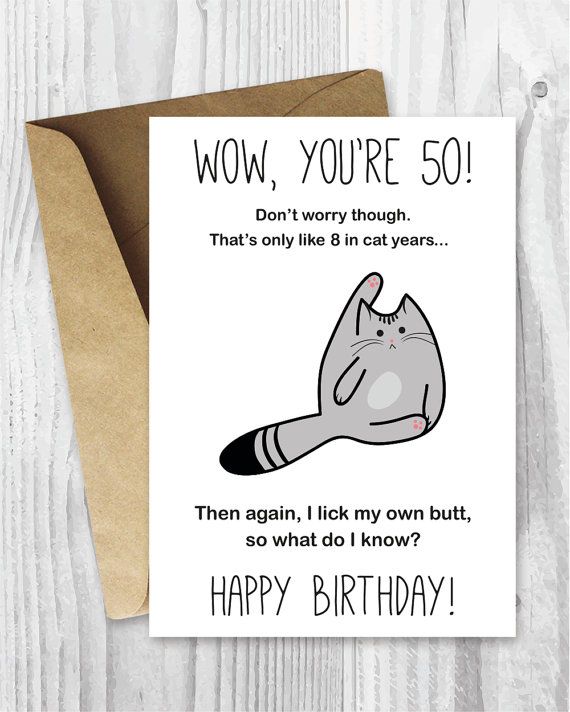 funny cards 50th birthday