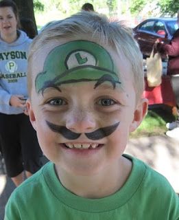 easy luigi face paint