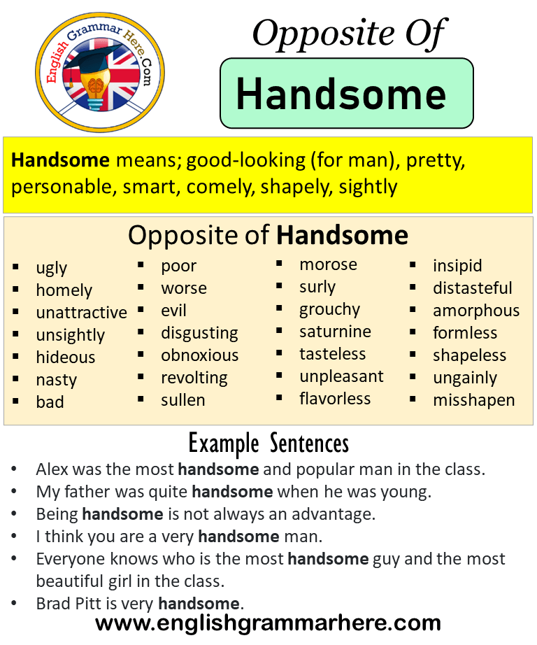 synonyms for handsome