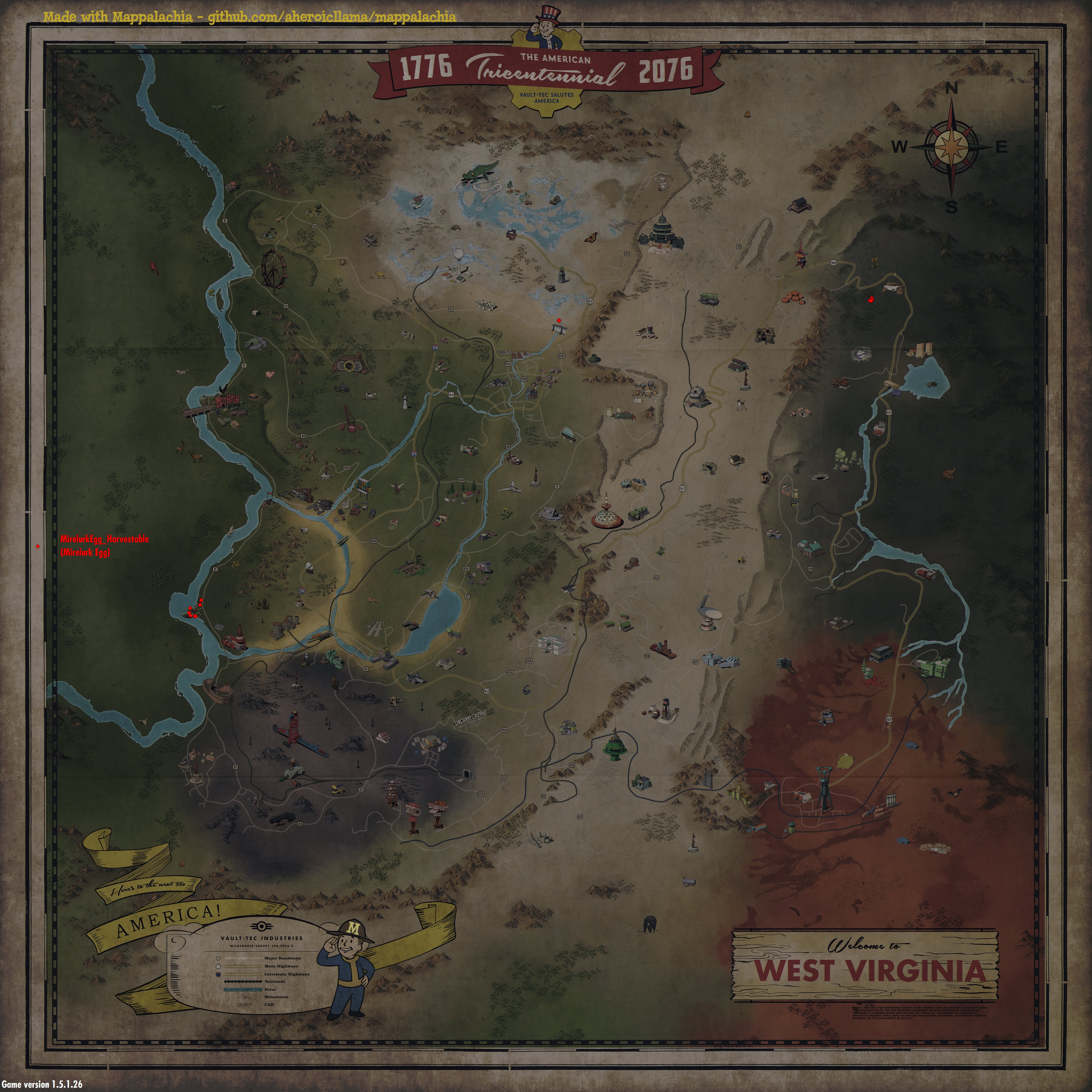 fallout 76 mirelurk locations