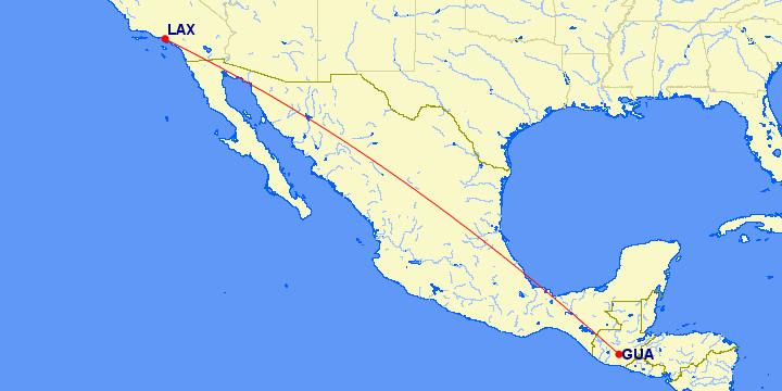 flights from guatemala to lax