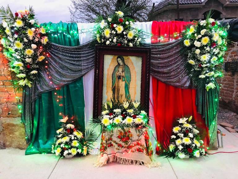 decoracion de altar para la virgen de guadalupe