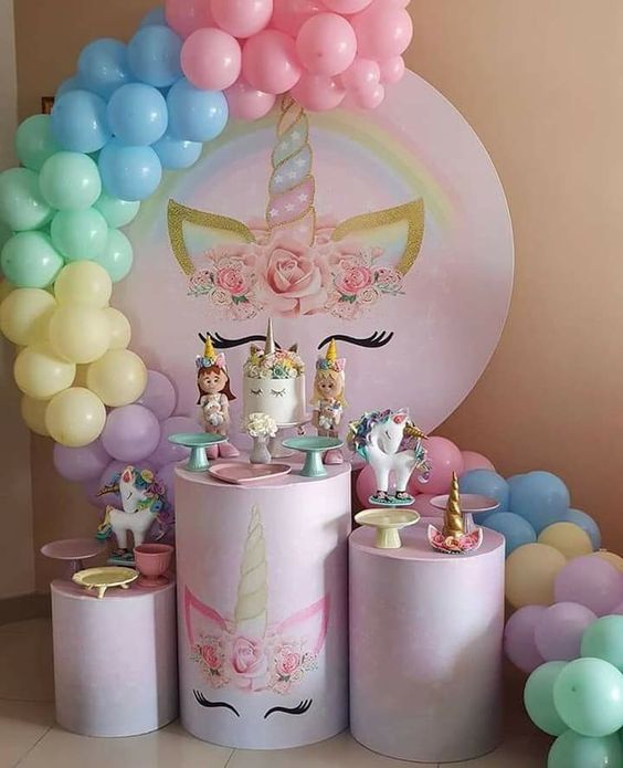 decoracion para fiesta de unicornio