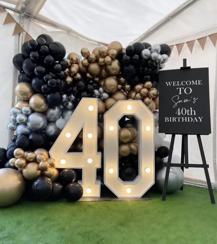 decorating for a 40th birthday party