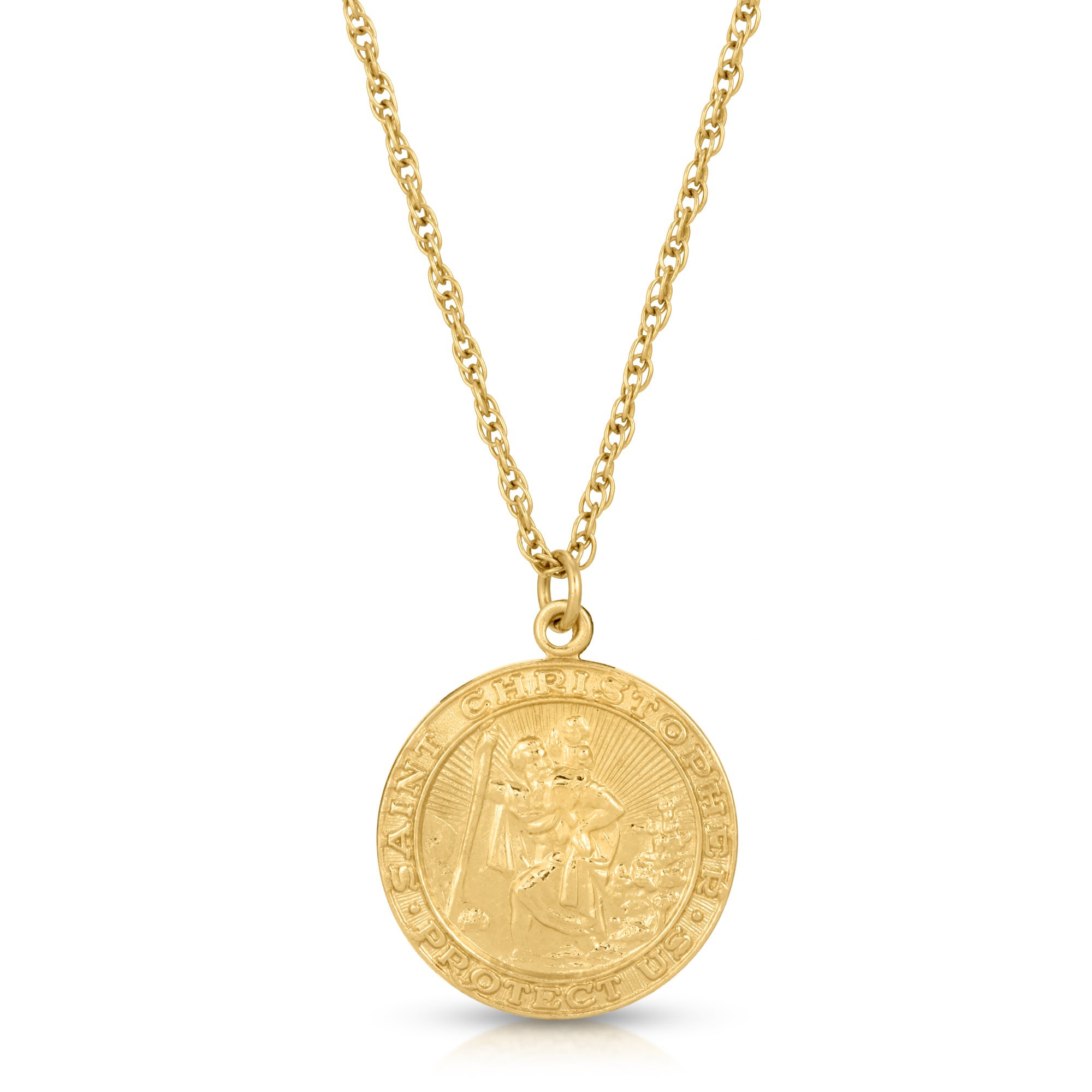 gold saint christopher necklace for men