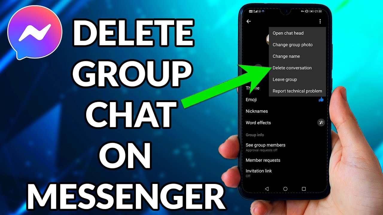 delete group chat messenger