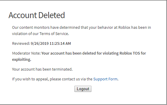 delete roblox account