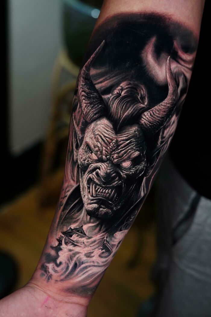 demon tattoo