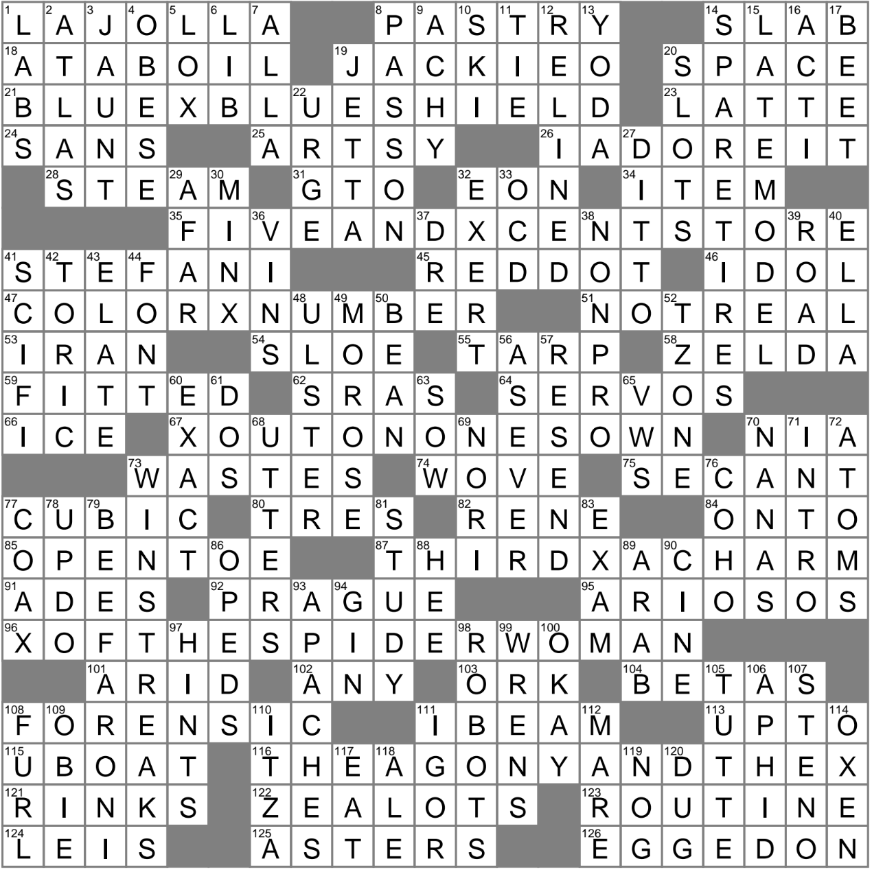 derive crossword clue