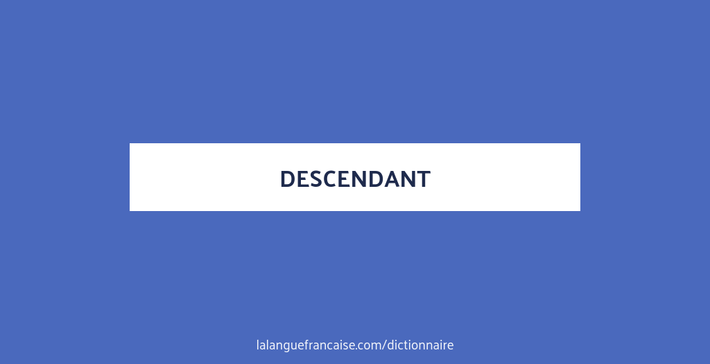 descendant synonyme