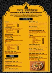 desi dera kabab n curry menu