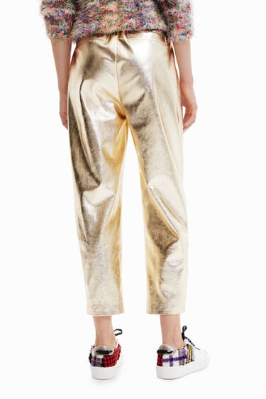 desigual gold pants