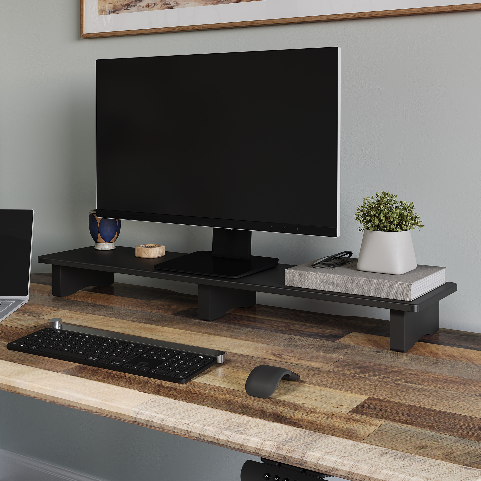 desk shelf monitor