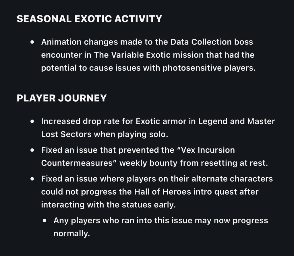 destiny 2 patch notes 7.0 0.5