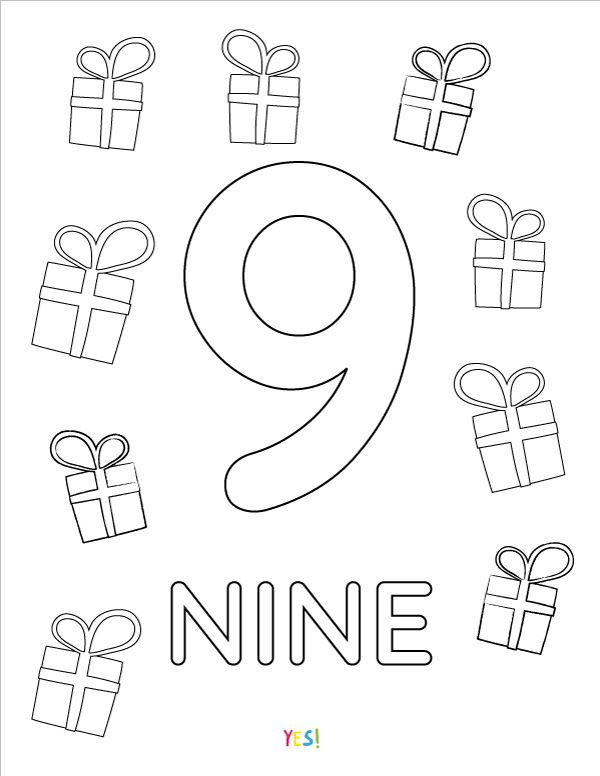 number coloring pages 1-10