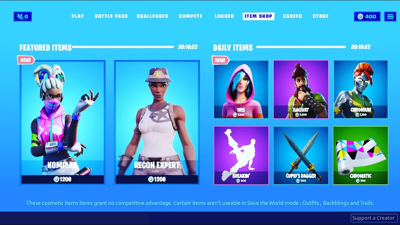 new fortnite item shop