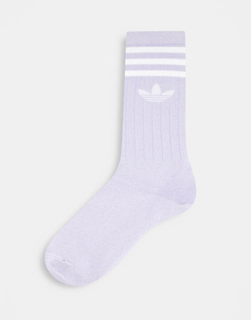 purple adidas socks