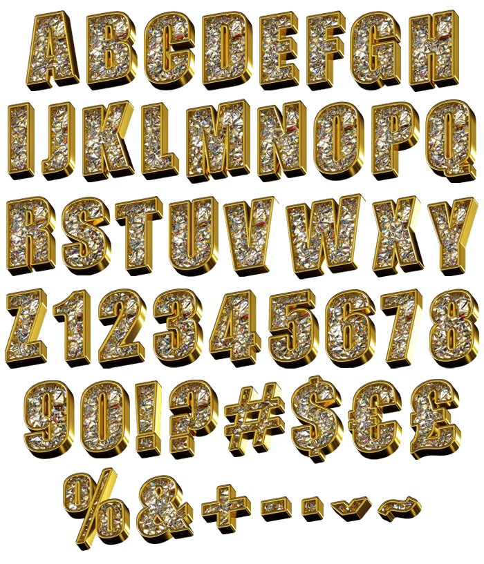 diamond alphabet font