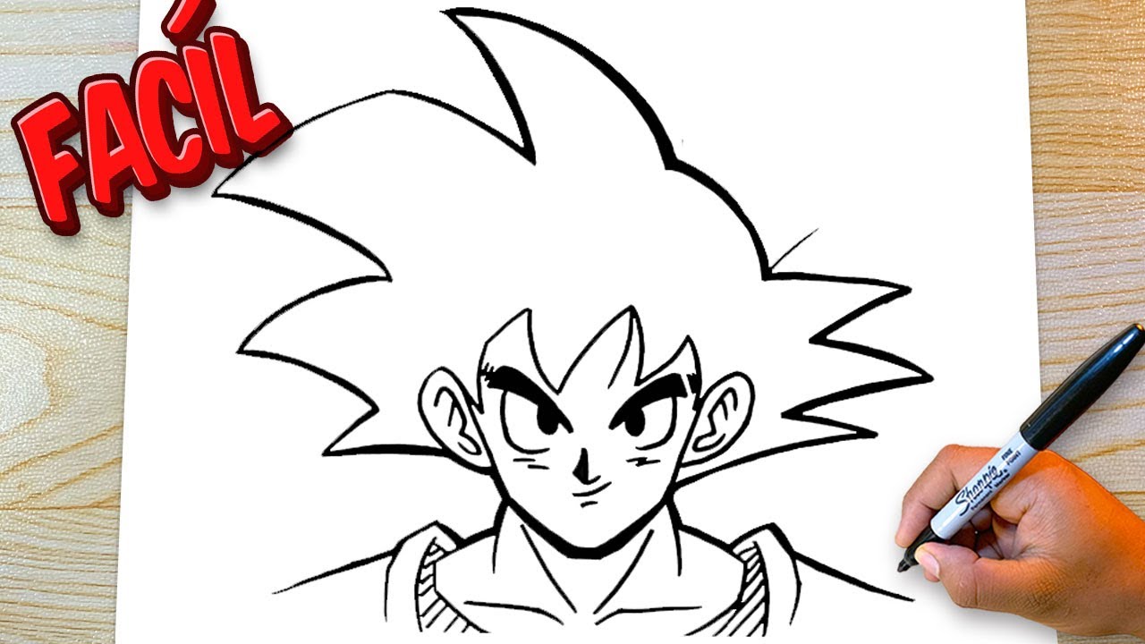 dibujos para dibujar faciles de goku